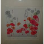 A nice signed Coloured Print of Poppies.