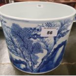 A good Chinese Pot with blue and white decoration.