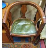 A Mahogany Tub Chair. W 45 cm approx.