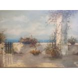 A large Oil on Canvas of an Italian scene. Signed L Sereni. 69 x 50 cm approx.