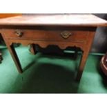 A Georgian Oak Low Boy with shaped frieze outline and single drawer. 80 x 47 x H 57 cms approx.