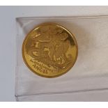 1/20oz 24 Carat Gold Isle Of Man Angel Coin 1997
