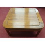A good Hardwood Coffee Table. 92 x 92 x H 40 cm approx.