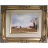 A lovely pair of Oils on Board by James Allen of country farming. 19 x 14 cm approx.