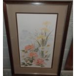 A lovely pair of 20th Century Still Life Watercolours of poppies and roses, signed R.Moore.(possibly
