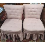 A good pair of Mid Century style Bedroom Chairs. W 54 cm approx.