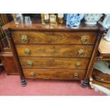 A Fantastic early 19th Century Mahogany Chest of Drawers with original ring handles. H 98 x W 109