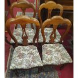 A good set of four Victorian Mahogany Dining Chairs with slip in seats.