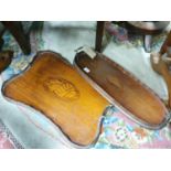 Two Edwardian Mahogany Trays.