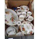 A good quantity of Worcester Evesham pattern Dinnerwares along with Masons, Belleek and other items.