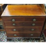 A good Georgian Mahogany and inlaid Chest of Drawers. W 88 x D 47 x H 87 cm approx.