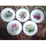 A lovely set of four Pall Mall bone china Plates with still life theme. D 27 cm approx.