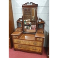 A late 19th Century Walnut three door Wardrobe along with its Dressing Table partner. - Image 2 of 2