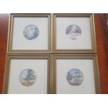 A nice set of four Miniature Watercolours.