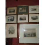 A quantity of 19th Century Book Plate Engravings, all framed.