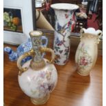 A Doulton Ware Vase, Micado Vase and other items.