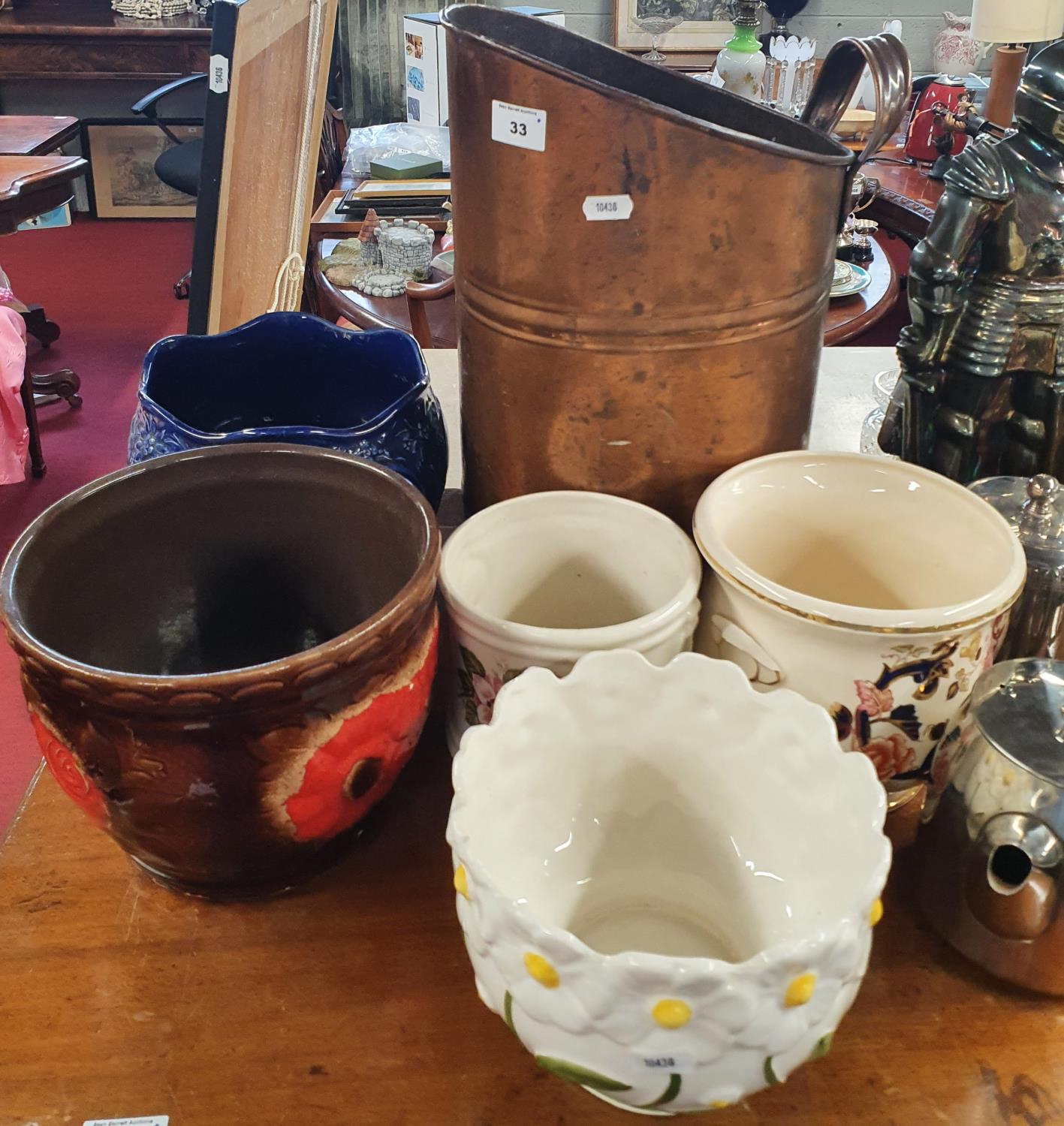 A mixed lot of a large quantity of Ceramics etc., to include pots, silver plate coffee and tea pots, - Image 2 of 3