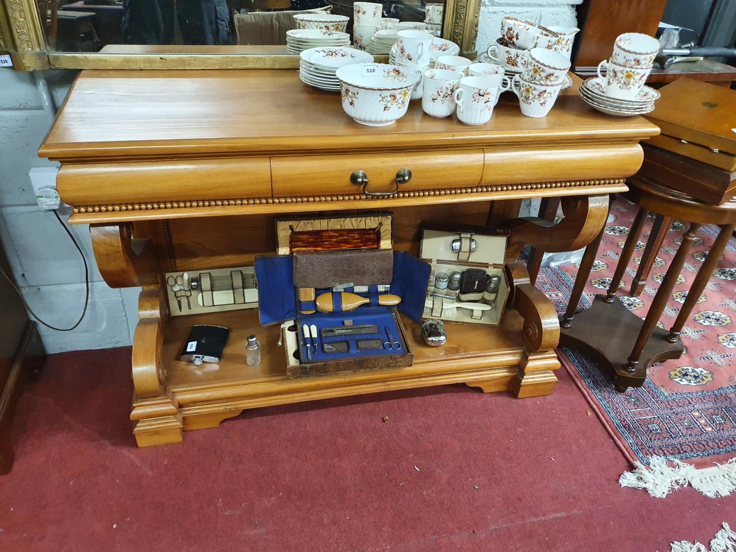 A really good Hardwood Console Table with a single drawer frieze. W 111 x D 41 x H 79 cm approx.