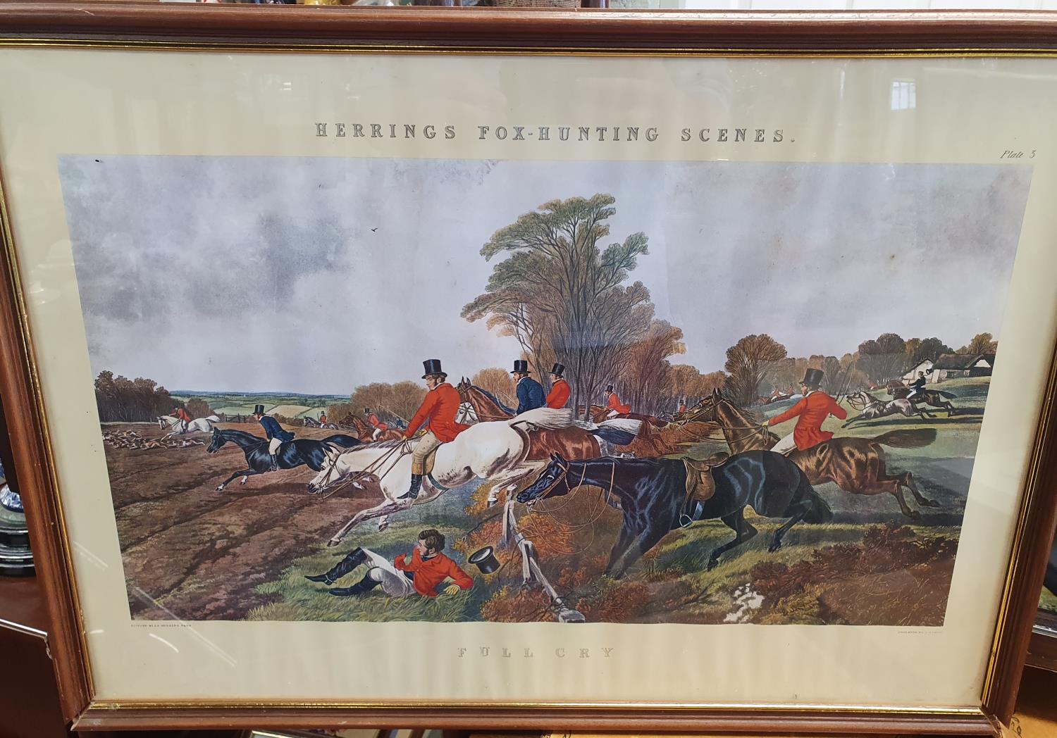 A set of four Herrings Fox Hunting Scenes along with other pictures. 73 x 52 cm approx. - Image 4 of 7