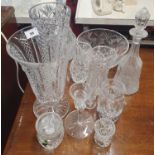A large quantity of primarily Waterford Crystal to include vases, bowl etc.
