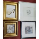 A quantity of various Watercolours and Etchings of Animals.