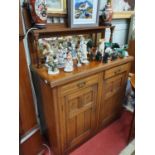A really nice early 20th Century Arts and Crafts Mahogany Side Cabinet with geometric panelled