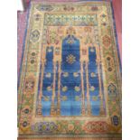 A good blue ground Rug. 178 cm x 120 cm approx.