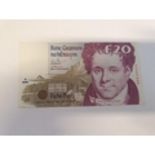 C Series Replacement BBB ABT UNC 1993 £20 featuring Daniel O' Connell.