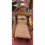 A set of 6 Mahogany Dining Chairs to include two Carvers. W 43 cm approx.