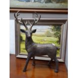 A good Bronzed Figure of a Stag. 44cms (H) approx.