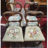 A good set of Victorian Rosewood buckle back Chairs. W 47 x D 40 cm approx.