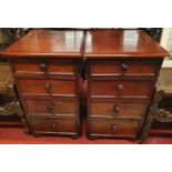 A fantastic pair of 19th Century bedside Cabinets with four graduated drawers. W 43 x D 47 x H 73 cm