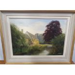 2 20th Century Oils of country scenes by E. Wilson, signed LR.