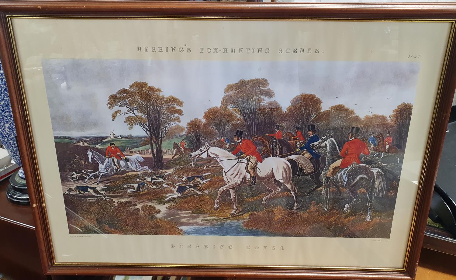 A set of four Herrings Fox Hunting Scenes along with other pictures. 73 x 52 cm approx. - Image 3 of 7