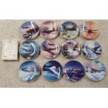 A full Set of Davenport 'Wings of Fame' Collectors Plates. With certs.