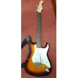 An Aria Stage Series Electric Guitar, nearly new and in sleeve.