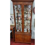 A lovely Mahogany and veneered Display Cabinet of neat proportions with glazed doors. W 78 cm x H