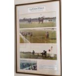 A Photographic Collage of Golden Fleece, Champion European three year old 1982. 99 x W62cm approx.