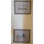 A good quantity of 19th Century framed Bookplates of Cattle. Largest frame 31 x W36cm approx.