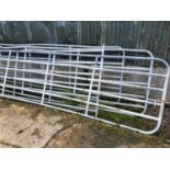 A quantity of Galvanised Gates. (some needing attention). H119 x L463cm approx.