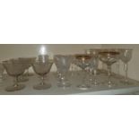 A good quantity of Edwardian Glassware to include port and sherry glasses.