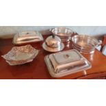 A good quantity of Silver plated Serving Dishes.