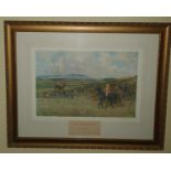 The Waterford Hunt near Tramore. A signed Coloured Print by Lionel Edwards. 61 x W75cm approx.