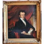 Daniel Maclise RA 1806-1870. An Oil on Canvas Portrait of M Marcelles, Honorary Consul to Cork.