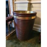 A Fabulous pair of Georgian style Mahogany Peat Buckets with carved ribbed outline.