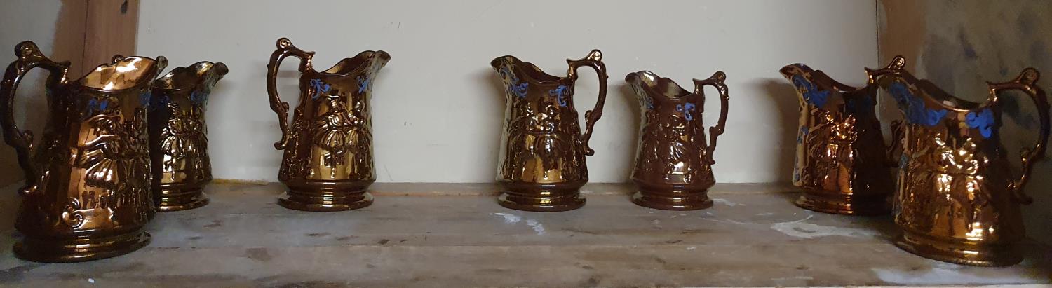 A good quantity of Lustre Jugs.