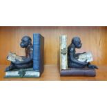 A pair of Bookends. H14 x D9 x W12cm approx.
