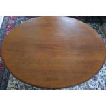 A 19th Century Mahogany oval Supper Table with quadrafoil pod support. H74 x Diam.148cm approx.