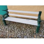 A good pair of Plastic Benches. H79 x D53 x W180cm approx.