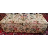 A 19th Century Blanket Box/Ottoman, fully upholstered and on castors. H46 x D47 x W120cm approx.